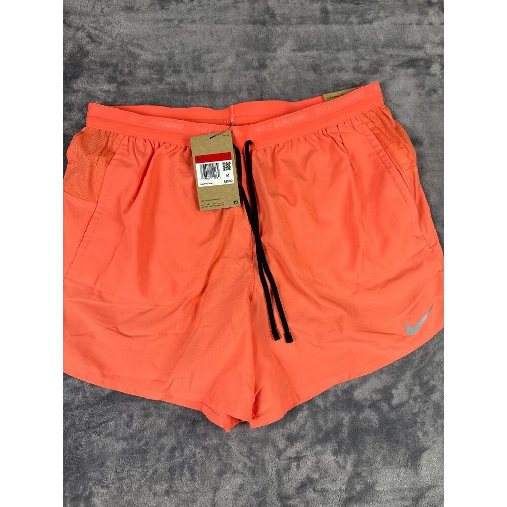 Size Large - $65 Nike Stride Dri-FIT 5" 2-in-1 Running Shorts Light Mango